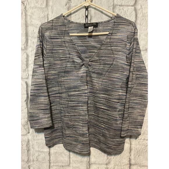 NEW Jones New York 0X Sweater Blue Multi - Picture 1 of 9